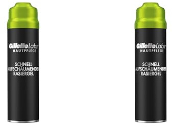 Gillette Labs Bartpflege Rasiergel Männer (198 ml), Hautpflege durch Schutz und Kühlung der Haut, Geschenk für Männer (Packung mit 2)