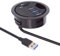 Cablecc Tarjeta de Sonido USB 3.0 de 2 Puertos, Divisor USB-C de 60 mm Con Ojales, Estación de Acoplamiento Para Auriculares y Micrófono, Interfaz de Audio Para Computadora de Escritorio