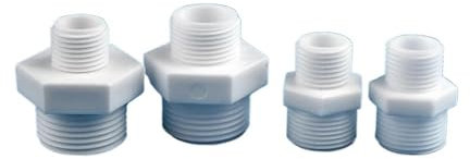 MEXEWORD 1 pièce 1/2 3/4 1 PVC Filetage mâle réducteur raccords d'irrigation de Jardin connecteur de Tuyau d'eau d'aquarium Outil de réparation(1I2-3I4 inch Male)