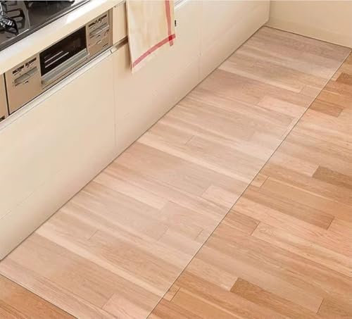 HEFJIAYCIQ Flur Klar Läufer Teppich, rutschfeste, wasserdichte PVC-Bodenmatte Für Den Innen- Und Außenbereich, Vinyl-Teppichboden Für Büro, Wäscherei Und Esszimmer,Clear,130x250cm(51x98inch)