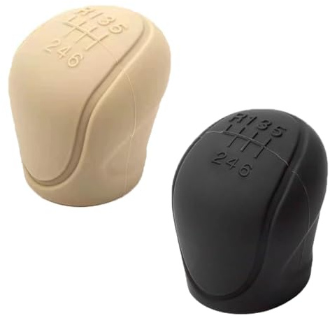 WERIGONI - Juego de 2 fundas para palanca de cambios de coche, de silicona suave, antideslizantes, redondas, para palanca de cambios de 6 velocidades