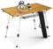 Arebos Campingtisch faltbar 90 x 51,5 cm | Klapptisch höhenverstellbar 47-69 cm | Camping Zubehör, Garten, Grill, Picknick | Camping Tisch klappbarer Falttisch | Reisetisch inkl. Tragetasche | Braun