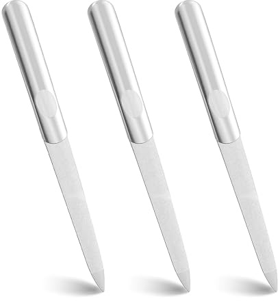 3 pezzi lime per unghie double face, lima per unghie, lima per unghie professionale, argento, per casa, salone di bellezza, salone di bellezza, salone di unghie, lucidare gioielli