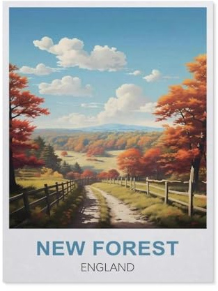 1000Pcs，New Forest England，Jigsaw Adult Decompression Game Puzzle Students Toy for Children Christmas Birthday Gifts（50x70cm）-DI44