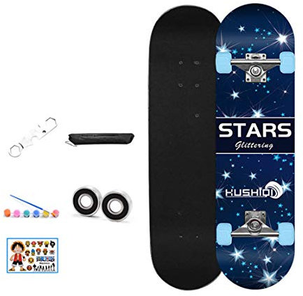 HIOD Skateboard Set - Multifunktionsschlüssel Tragetasche Graffitilack 2X Chromstahllager,A