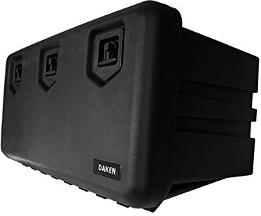 DAKEN ARKA 81208 Coffre à outils 169 L étanche pour camion – 1062×522×500 mm, 3 serrures sécurisées, Polypropylène renforcé, Homologué VCA