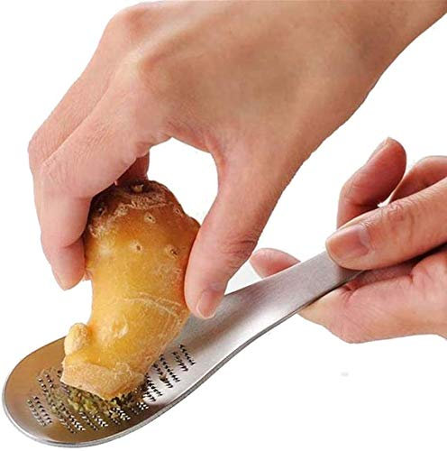 NC Forme de cuillère de râpe à Gingembre, Outils de meulage d'ail Wasabi d'acier Inoxydable, mélangeur de zesteur de Citron de râpe à Fromage
