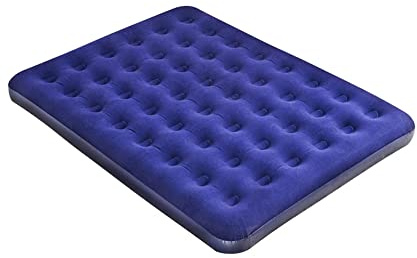 King Airbed, Quick Inflatable Camping Blow Up Mattress Air Bed, Versatile, Easy Store Waterproof Sleeping Mattress for Hiking, Travel, Outdoor (King Bed - Blue - 203 x 183 x 22cm)