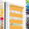 Estika Doppelrollo Klemmfix ohne Bohren - 80 cm x 220 cm - Orange - 27 Stofffarben, Tag und Nacht Duo Rollo, Rollos für Fenster ohne Bohren, Fenster Sichtschutz (80 cm Stoffbreite)