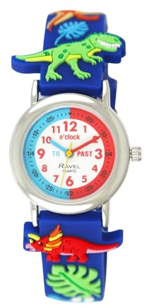 Ravel Children's Blue Dinosaurs Time Teacher Watch - Analogue Quartz - R1513.95