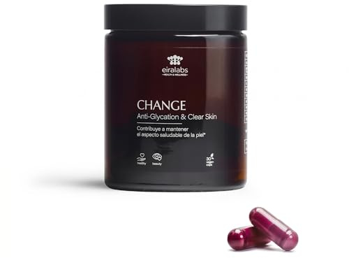 Eiralabs - Change Despigmentante Nutricosmético con Zinc, Vitamina B6 y Biotina, 30 Cápsulas Veganas, Para Reducir Manchas del Rostro, Reduce el Envejecimiento, Antimanchas Facial