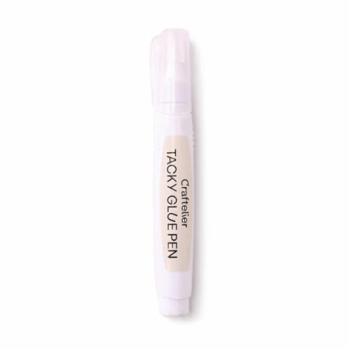 Craftelier - Tacky Glue Pen | Pegamento Líquido Extrafuerte con Forma de Bolígrafo para Scrapbooking y otras Manualidades | No tóxico | Secado Transparente, Flexible y Resistente - Cantidad 18 ml