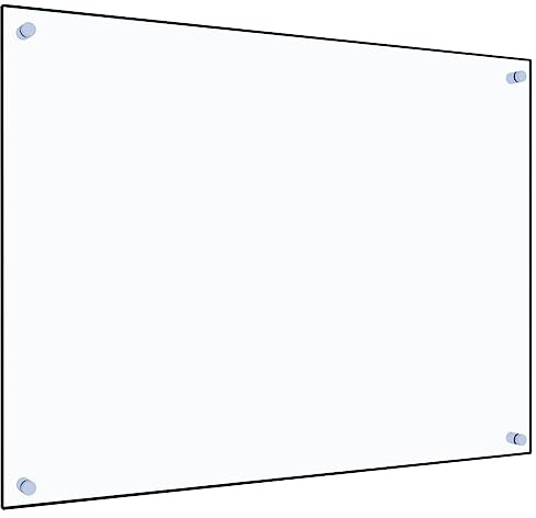AUVYI Küchenrückwand aus Hartglas 80x60 cm Transparent Spritzschutz Glas Herd Spritzschutz Glas Spritzschutz Küche Glas Spritzschutz Hinter Herd Küchen Wandschutz Glasplatte Küche