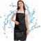 FunChaos Wasserdicht Schürze mit 2 Tasche Verstellbare Kochschürze für Männer Damen Kein Waschen Verhindert Ölstaubflecken Küchenschürze für Kochen BBQ Hundepflege Gartenarbeit Backen Malerei Schwarz