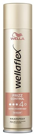 Wellaflex Frizz Control Haarspray | Anti Frizz Spray mit 48h extra starkem Halt | Bändigt abstehende Härchen ohne Verkleben | UV-Schutz und Schutz vor Luftfeuchtigkeit | Haltegrad 4 | 250 ml