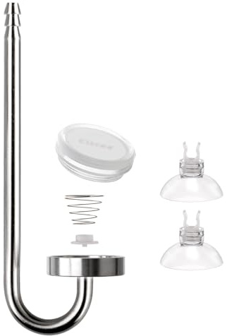 Clscea Difusor de CO2 de acero inoxidable, atomizador de CO2 con válvula antirretorno integrada y disco intercambiable para tanque de plantas de acuario