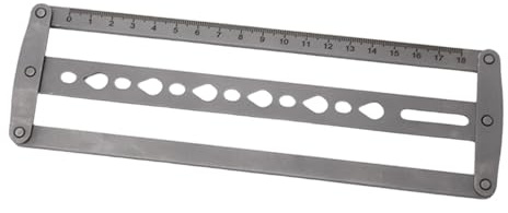 Colcolo Belt Positioning Auxiliary Ruler Point End Hole Position Stencil Belt Hole Punch DIY End Templates Ruler, Water Droplets