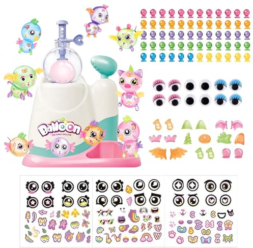 MARCONNI Kit Infantil para Crear Personajes con Globos | Inflador Manual + 60 Globos + 90 Pegatinas + Accesorios | Juguete Creativo para Niños | Actividad Educativa y Divertida