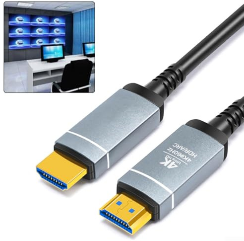 Fiberoptisk kabel 4K 60Hz 18Gbps optisk kabel med hög hastighet för TV PS543 och bärbara datorer stöder bakåtkompatibilitet (10 meter)