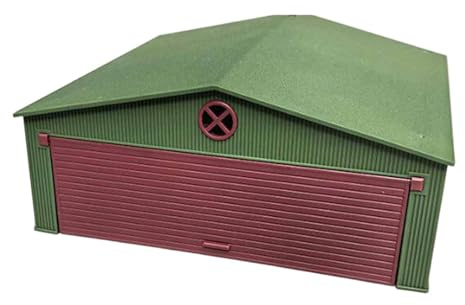 Luwecf Hangar de Aeropuerto Modelo con Puerta Iluminada Compatible Kit de Aeródromo Accesorio Realista Reemplazo de Avión Material PP Función Duradera Fácil, Verde
