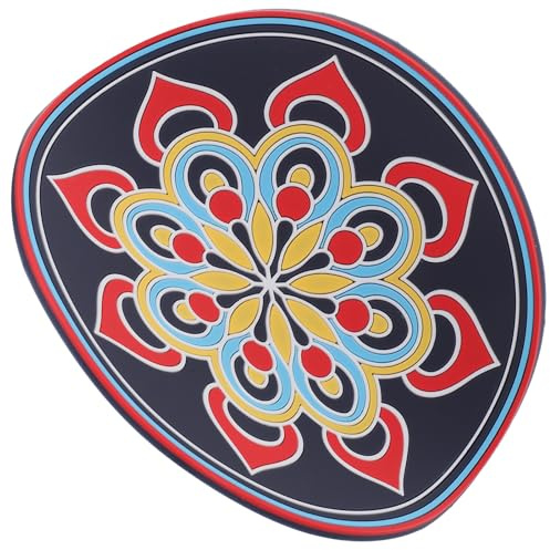 HOMSFOU Cuscino per Ciotola Sonora Buddista Piccolo in Materiale Robusto Stampa Mandala, Tappetino Antigraffio per Meditazione e Terapia del Suono, Accessorio Religioso Portatile