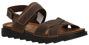 Lumberjack Asher, Sandali da Uomo in Pelle (Dr Brown/Black, Sistema Taglie Calzature EU, Adulto, Numero, Media, 44)