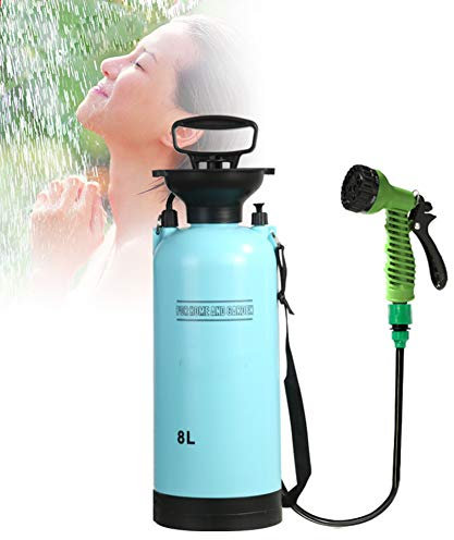 RR-YRN Tragbare Dusche, 8L Outdoor-Camping-Dusche, Hochdruck-Dusche, Solargarten-Dusche, Reiseauto-Waschanlage, Multifunktionale Wasserpistole