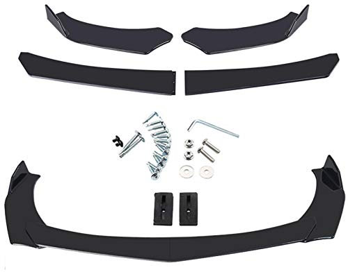 monshop Universale Paraurti Anteriore Lip Kit Corpo Spoiler, Splitter Spoiler Punto Labbro, Nero - A Punta