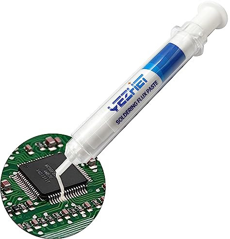 YEZHET No Clean Soldering Flux Paste(25g), Pushing-Type Design Solder Flux For Tin soldering Brazing, For IC/SMT/BGA/Handwork/Phone/Home Appliance Repairing, 20cc/Bottle