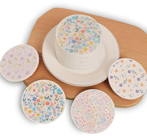 KASESSS 8 Stück Scheuer Schwamm, Komprimiert Schwämme, Spülschwamm Saugstark, Putzschwamm, Geruchsresistente Sponge, Schwamm Küche, Küchenschwamm für Küche & Bad, Abwasch, Bio Schrubben, DIY-Handwerk