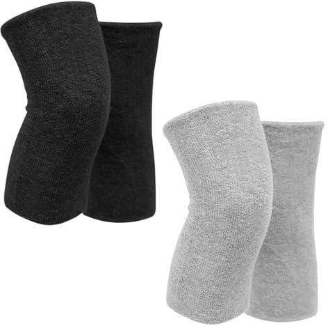 2 Pares De Rodilleras Deportivas, Rodilleras Suaves Y Cómodas, Rodilleras Elásticas, Equipo De Protección Deportiva, Rodilleras Cálidas (Negro, Gris)