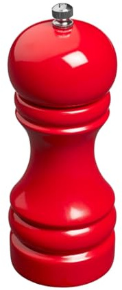 Tala Wooden Pepper Mill with Fully Adjustable Ceramic Grinder for Course and fine Milled Pepper, Premium Grade, Perfect for Home, Restaurants and Hotels use, Made with Wood in Red Colour
