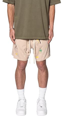 mnml Men's Painter Fleece Shorts, Off White