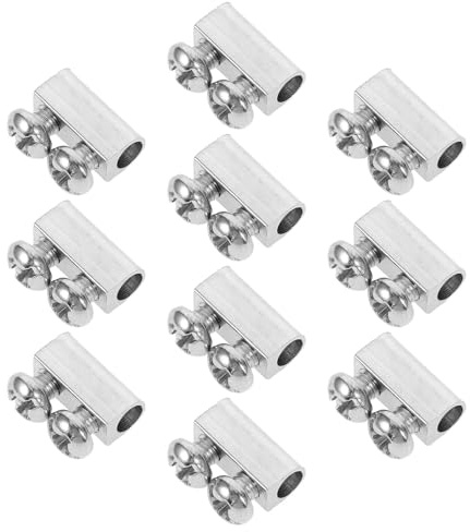 OATIPHO Lot de 30 Pinces Suspendre en Acier Inoxydable Clips Double Trou M3 pour Câble de 3 MM Supports Métalliques Résistants à la Corrosion pour Fixation Stable de Luminaires en
