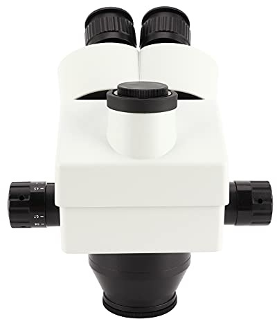 AKLOSIPY Juego de Oculares de Microscopio Trinocular 7X-45X con Lente Objetivo de 0,5X + 2,0X para Imágenes Claras y Observaciones Versátiles (con Lente Objetivo 2.0X)