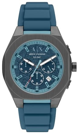 Armani Exchange Herren 44MM Gunmetal Edelstahl Uhr, AX4291