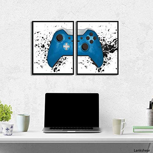 Pintura en lienzo Gaming Boys Wall Art Pictures Video Game Geek Posters e impresiones Imágenes Gamer Gift Gaming Room Decor 60x80cmx2pcs Sin marco