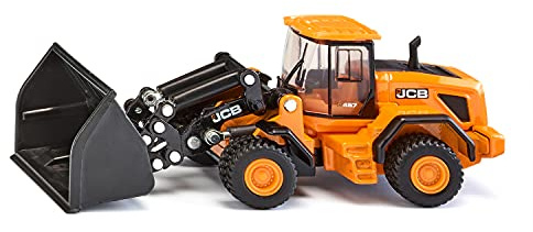 siku 1789, JCB 457-hjullastare, 1:87, Metall,plast, Gul,svart, midjeled, rörlig skyffel