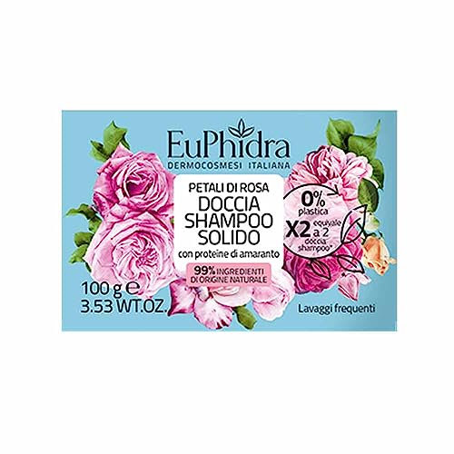 Euphidra Petali di rosa doccia shampoo solido 100g