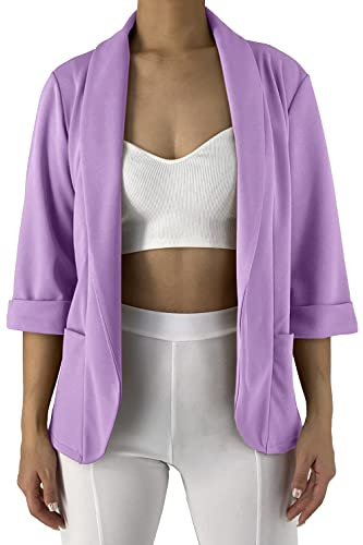 JOPHY & CO. Giacca Blazer Donna con Tasche (cod. 5572) (XL, Lilla)