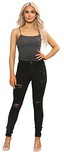 989Zé ENZO Jeans skinny da donna strappati pantaloni da donna in denim slim fit elasticizzato pantaloni invecchiati