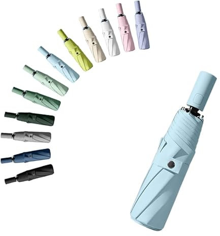 erised's bifrost Faltender Regenschirm 8 Rippen Freien UV Schutz,Sonnenschutz Kleiner Sonnenschutzfür Koffer Kompakt Taschenschirm für Damen und Kinder Reise Automatisch auf und zu mit Drucktaste