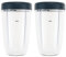 DRELD 2 Set of Blender Cups 24oz Replacement for Nutribullet Juicer Beaker 24Oz Nutribullet 600w 900w with Flat Lid