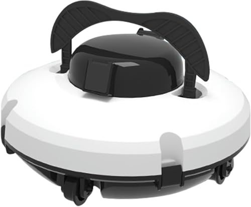 Cordless Robotic Pool Cleaner, Pool Vacuum with Dual-Drive Motors, Self-Parking Technology, for Above-Ground/In-Ground Flat Pools up to 1000 Sq.Ft (Lasts 120 Mins)