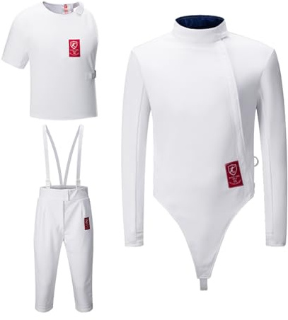 WRYSQBHJYB Fencing Training Suit, Fencing Uniform Suit, 350N Anti-stab Fencing Training Suit, Fencing Gear, Right Hand(46#)