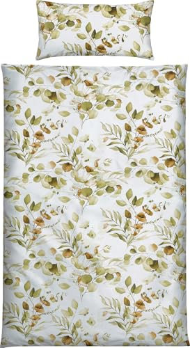 REDBEST Bettwäsche Single-Jersey grün Größe 1x 135x200 cm + 1x 40x80 cm