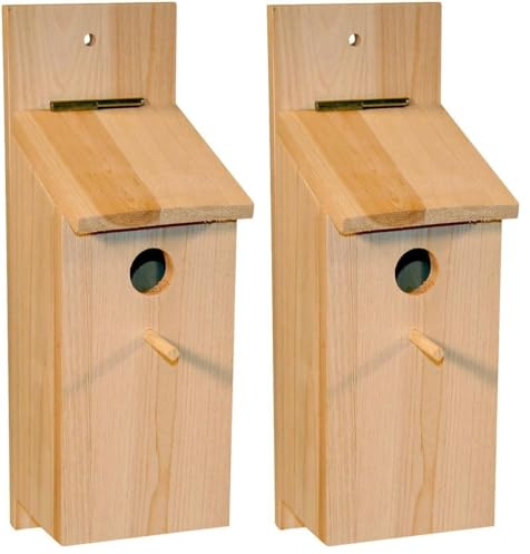 Kerbl Nichoir Kit à Monter Soi-même 36x12x14 cm, Mésange, Bois, Beige (Lot de 2)