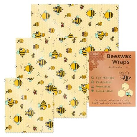 Beeswax Wraps Pan - Reusable Organic Cover, Eco-Friendly Storage Sheet, Sustainable Food Holder | Lunch Wrap, Zero Waste Wrap Alternative