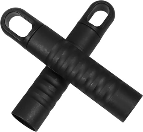 Homoyoyo 2pcs Mop Handle Replacement Grips Non-Slip Broomstick Sleeves with Hanging Easy Installation for Sweeping Pole Clothesline Stick Black