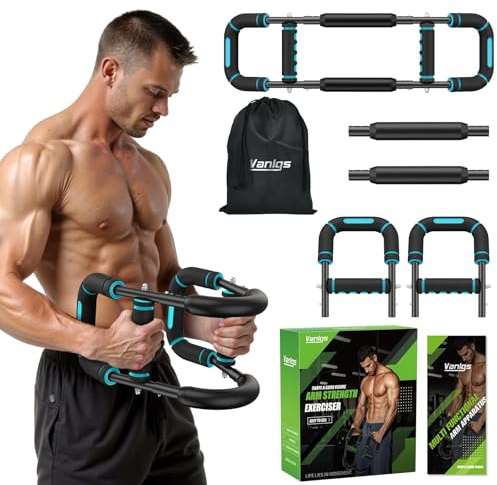 Twister Arm Trainer, Adjustable Chest Workout Equipment, Multi Functional Chest Expander Bar with 3 Resistance Levels, Portable Home Gym Equipment for Full Body Workout (Chest, Arms, Back)